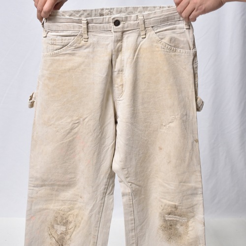 ��Dickies/White Drill Painter Pants�ʥǥ��å����� �ڥ��󥿡��ѥ�ġ˥ۥ磻��/������W33 [y-1165]