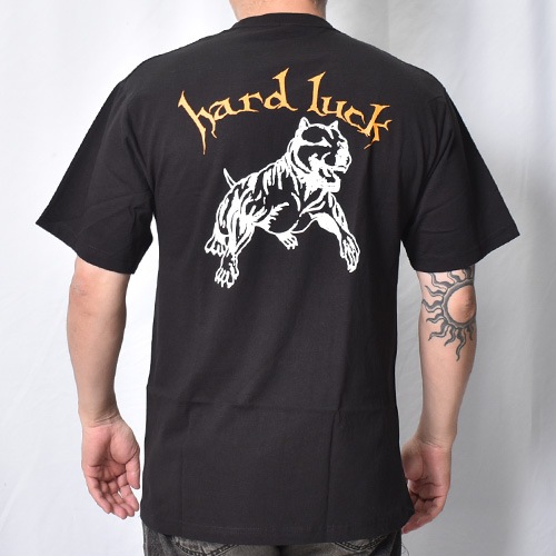 Hard Luck/Dog S/S T-shirt（ハードラック Tシャツ）ブラック [a-8506