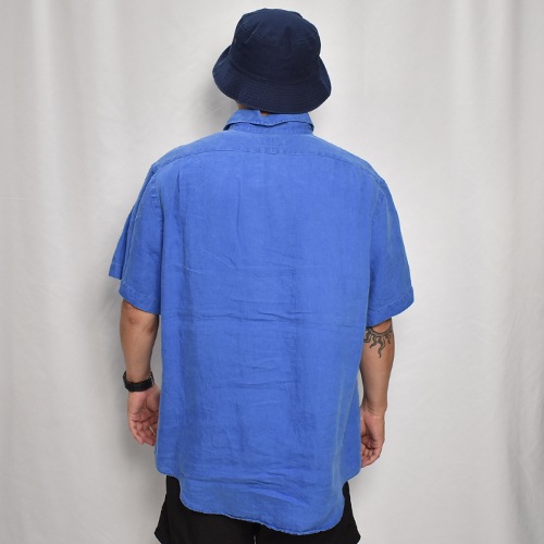 Polo Ralph Lauren/S/S Linen Shirtʥե ͥ󥷥ġ˥饤ȥ֥롼/XL [z-9120]