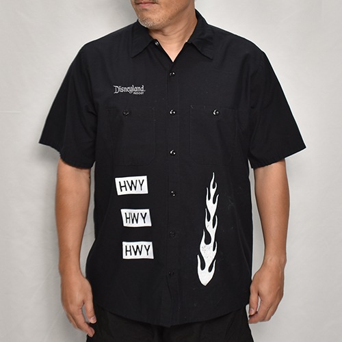 HWYUs/Limited Hand-Printed S/S Work Shirtʥ֥塼磻ߥ ġ˥֥å/L [y-0281]