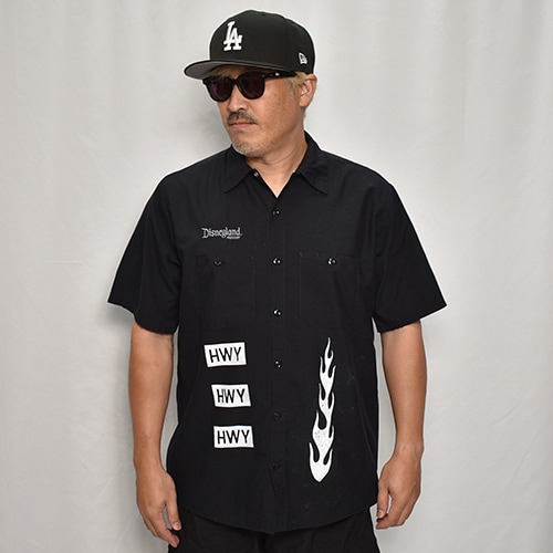 HWY×Us/Limited Hand-Printed S/S Work Shirt（エイチダブリュー