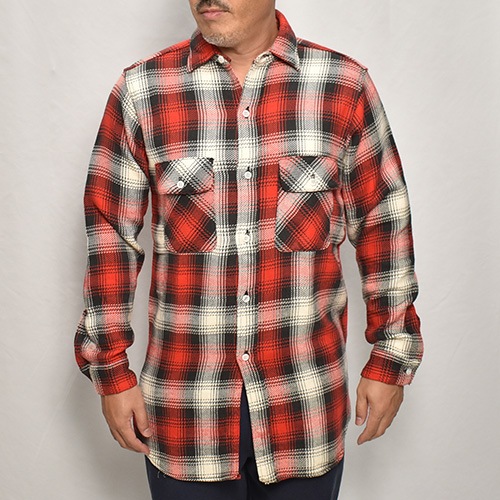 Big Mike/Vintage Heavy Flannel L/S Shirtʥӥåޥ եͥ륷ġ˥åɡߥۥ磻ȡߥ֥å/15 [y-0503]