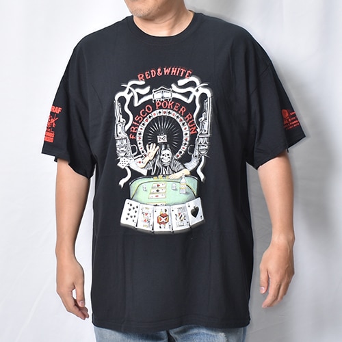 激レア90s USA製ヴィンテージHells Angels Tシャツ L 黒 Hells Angels Frisco/22th Poker Run S/S T-Shirt（ヘルズエンジェルス