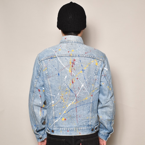 LEVI'S カスタムペイントlilpeepデニムジャケット 60's Levi's 70505 BIG-E 龍刺繍 デニムベトナムジャケット 実寸