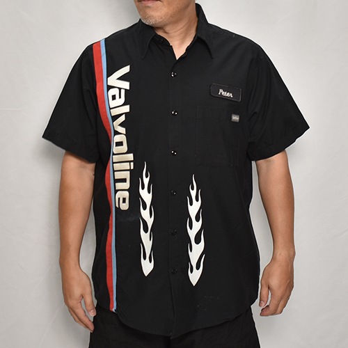 HWYUs/Limited Hand-Printed S/S Work Shirtʥ֥塼磻ߥ ġ˥֥å/L [y-0282]