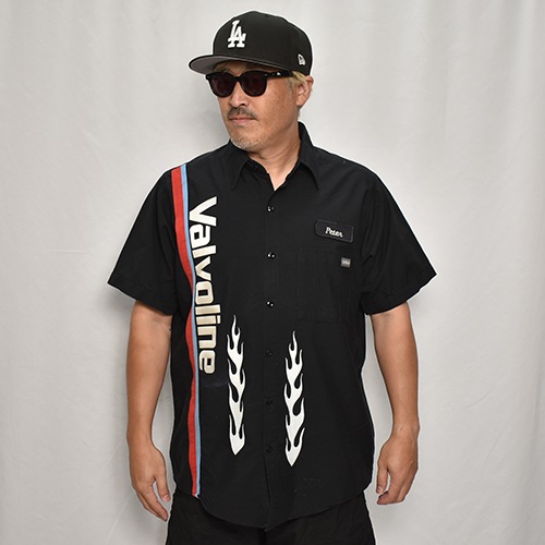 HWYUs/Limited Hand-Printed S/S Work Shirtʥ֥塼磻ߥ ġ˥֥å/L [y-0282]