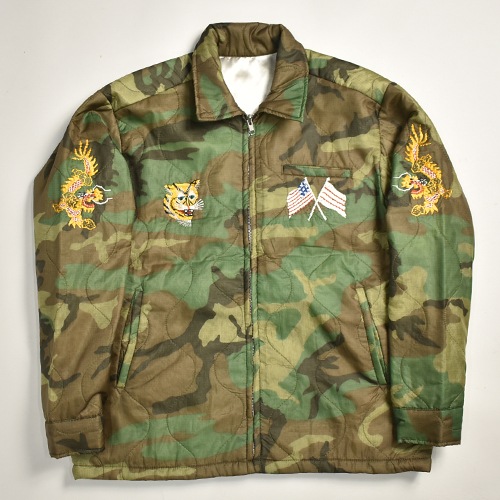 Us Original Remake Vietnam Souvenir Quilting Jacket（USミリタリー