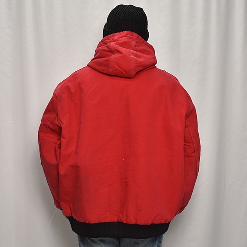 k*n様 Carhartt フード付きレッドジャケット　ＬＬ　from USA Carhartt/Hooded Duck Active Jacket (カーハート フードジャケット