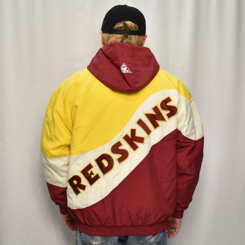 ��90's Vintage Puffer Jacket/Redskins��90's������ơ��� �ѥե������㥱�åȡ˥С�����ǥ����ߥۥ磻�ȡߥ�������/������L [y-0907]