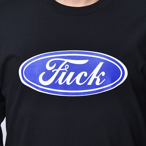 Fuck Logo L/S T-Shirt�ʥե��å����� T����ġ˥֥�å� [a-8425]