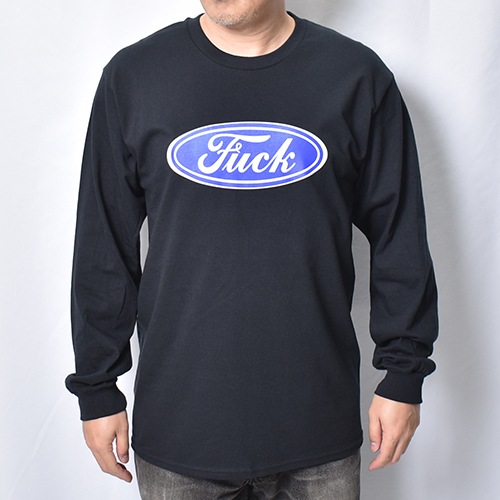 Fuck Logo L/S T-Shirt�ʥե��å����� T����ġ˥֥�å� [a-8425]