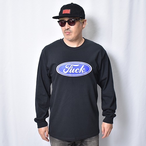 Fuck Logo L/S T-Shirt�ʥե��å����� T����ġ˥֥�å� [a-8425]