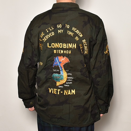Us Customized Vietnam War Souvenir Shirt JacketUSߥ꥿꡼ߥ ĥ㥱åȡ˥С֥ååɥɥ [z-5121]