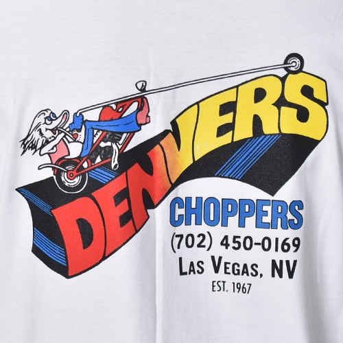 Denver's Choppers��US/80's Original Design S/S T-Shirt�ʥǥ�С�������åѡ����ߥ��� T����ġ˥ۥ磻�� [a-8634]