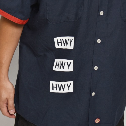 HWYUs/Limited Hand-Printed S/S Work Shirtʥ֥塼磻ߥ ġ˥饤ȥ졼ߥͥӡߥå/XL [y-0285]