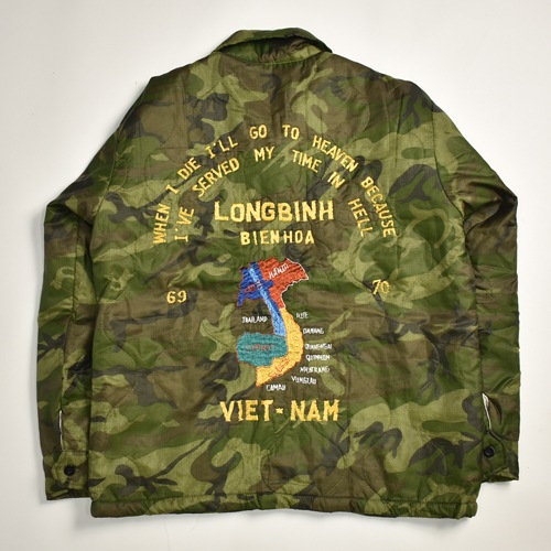Us Original Remake Vietnam Souvenir Quilting Jacket（USミリタリー