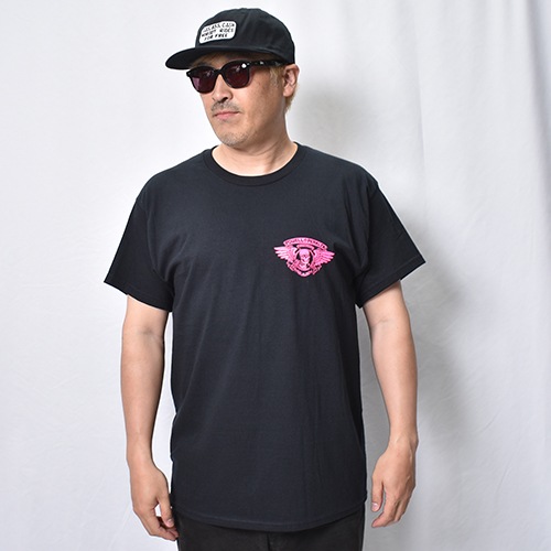 パウエル 希少 当時物 マルチプリントTシャツ XLサイズ 黒 Powell Peralta/Winged Ripper Blacklight S/S T-Shirt（パウエル T