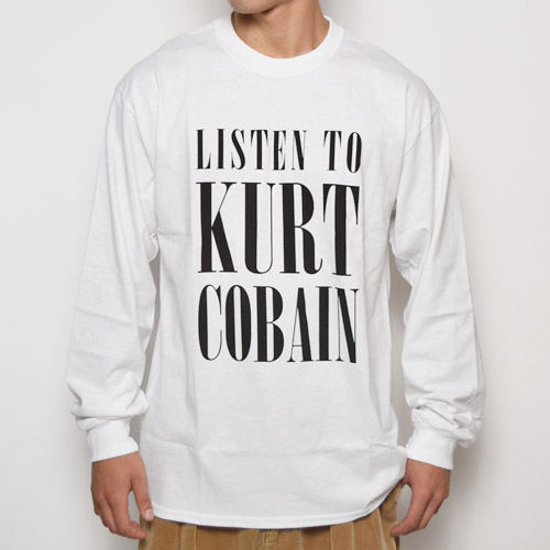 Sunny Sports/Listen to Kurt Cobain T-Shirts�ʥ��ˡ����ݡ��� �����ȥ��С���T����ġ˥ۥ磻�� [a-1843]