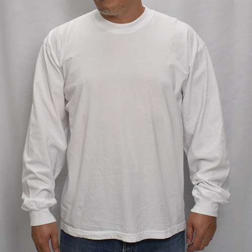 Los Angeles Apparel/6.5oz. Garment Dyed L/S T-Shirt�ʥ����󥼥륹���ѥ�� T����ġ˥ۥ磻�� [a-5702]