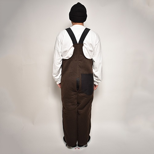 90's Dead Stock US Military/Brown Bear Fleece Bib OverallsUSߥ꥿꡼ С˥֥饦 [a-6805]