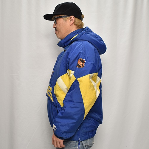 ��90's Vintage Puffer Jacket/Blues��90's������ơ��� �ѥե������㥱�åȡ˥֥롼�ߥ�������/������L [y-0910]