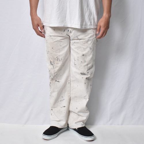 あ*な様 Dickies ホワイト ペインターパンツ 34×32 パッチ付　メン Dickies/White Drill Painter Pants（ディッキーズ ペインターパンツ
