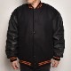 Game Sportswear/Varsity Wool Leather Jacket�ʥ����ॹ�ݡ��ĥ����� ������쥶�����������˥֥�å��ߥ���� [a-6806]
