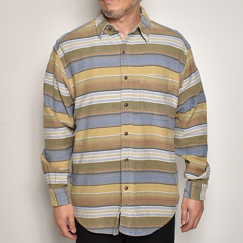 ��Gap/90's Old Navy Tag L/S Shirt�ʥ���å� ����ġ˥������ߥ��������ߥ饤�ȥ֥롼/������M [z-6166]