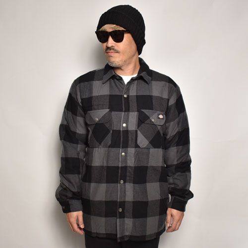 Dickies/Sherpa Lined Flannel Shirt Jacket(�ǥ��å����� �ܥ�����ĥ��㥱�å�)���졼�ߥ֥�å� [a-6778]