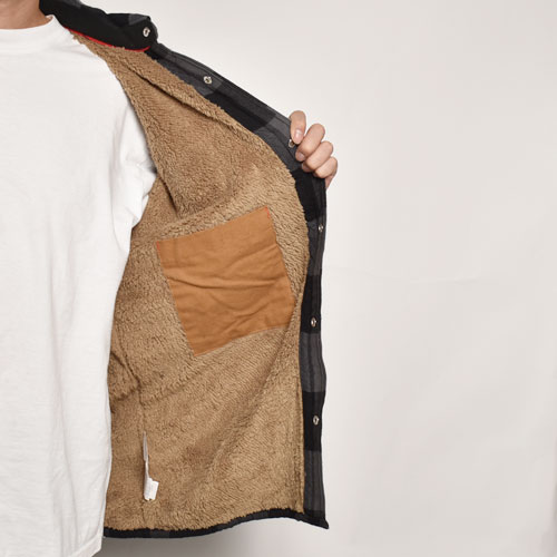 Dickies/Sherpa Lined Flannel Shirt Jacket(�ǥ��å����� �ܥ�����ĥ��㥱�å�)���졼�ߥ֥�å� [a-6778]