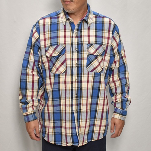 Five Brother/Vintage Heavy Flannel L/S Shirtʥե֥֥饶 եͥ륷ġ˥ۥ磻ȡߥ֥롼/XL [y-0510]