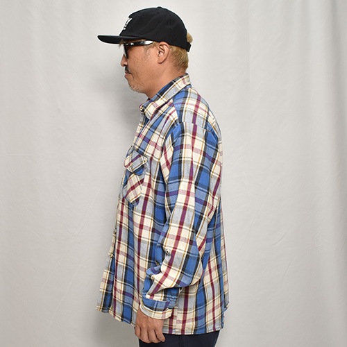 Five Brother/Vintage Heavy Flannel L/S Shirtʥե֥֥饶 եͥ륷ġ˥ۥ磻ȡߥ֥롼/XL [y-0510]