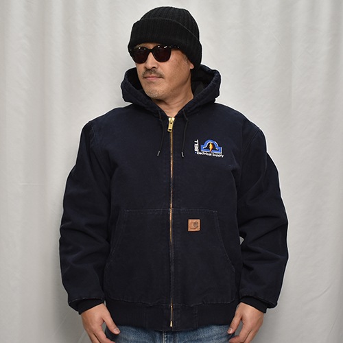 ��Carhartt/Hooded Duck Active Jacket (�����ϡ��� �ա��ɥ��㥱�å�)�֥�å�/������L [y-0867]