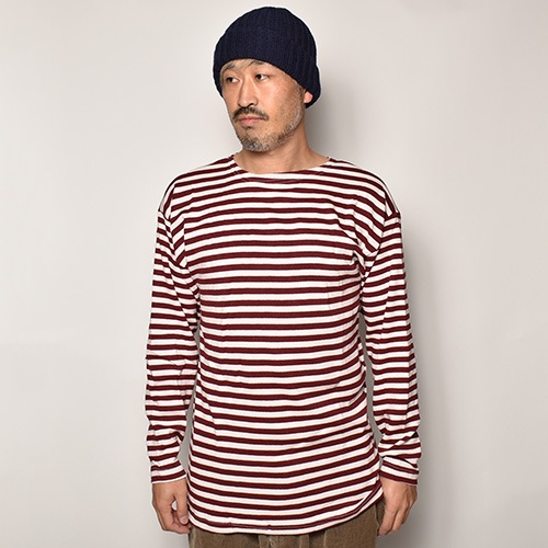 Russian Navy/Border Sweat Shirt/Dead Stock�ʥ�������ͥ��ӡ� �ǥåɥ��ȥå��ܡ������������å�)�С�����ǥ��ߥۥ磻�� [a-1264]