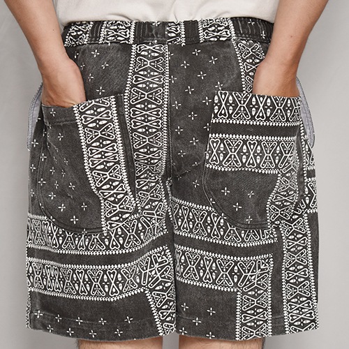 Cross Bandana Patterned Easy Short Pants（クロスバンダナ