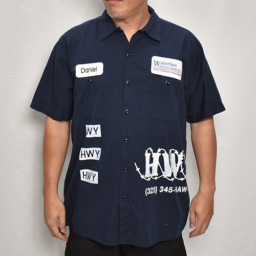 HWY��Us/Limited Hand-Printed S/S Work Shirt�ʥ��������֥�塼�磻�ߥ��� �������ġ˥ͥ��ӡ�/������XL [y-0290]