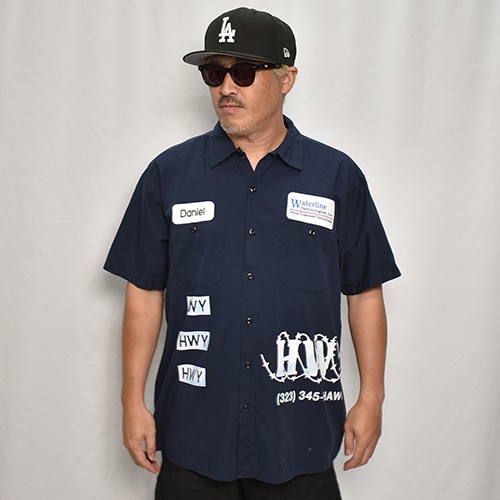 HWY��Us/Limited Hand-Printed S/S Work Shirt�ʥ��������֥�塼�磻�ߥ��� �������ġ˥ͥ��ӡ�/������XL [y-0290]