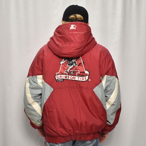 ��90's Vintage Puffer Jacket/Alabama��90's������ơ��� �ѥե������㥱�åȡ˥�åɡߥ��졼/������XL [y-0913]