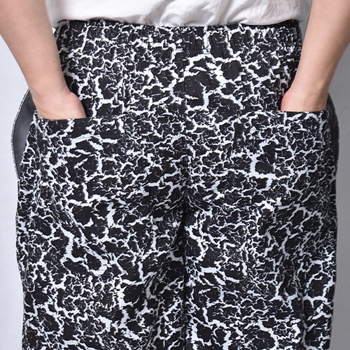 Crack Pattern Easy Pants�ʥ���å����������ѥ�ġ˥֥�å��ߥۥ磻�� [a-8431]