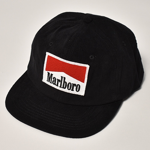 Marlboro Patched Corduroy Cap（マルボロキャップ）ブラック [a-7186