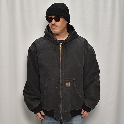 ��Carhartt/Hooded Duck Active Jacket (�����ϡ��� �ա��ɥ��㥱�å�)�֥�å�/������3XL [y-0869]