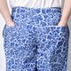 Crack Pattern Easy Pants�ʥ���å����������ѥ�ġ˥֥롼�ߥۥ磻�� [a-8432]