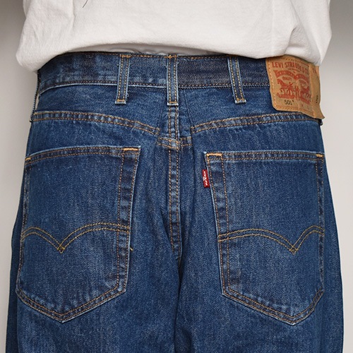 超極太 LEVI'S 501 再構築バギーカスタム ヘビーオンスデニム 刺繍 Levi's/Customized Three Tucked Baggy 501 Jeans（リーバイス