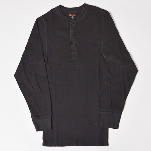 Hanes/Thermal Henley Tops�ʥإ��� �����ޥ�إ�꡼�ͥå��˥֥�å� [n-8854]