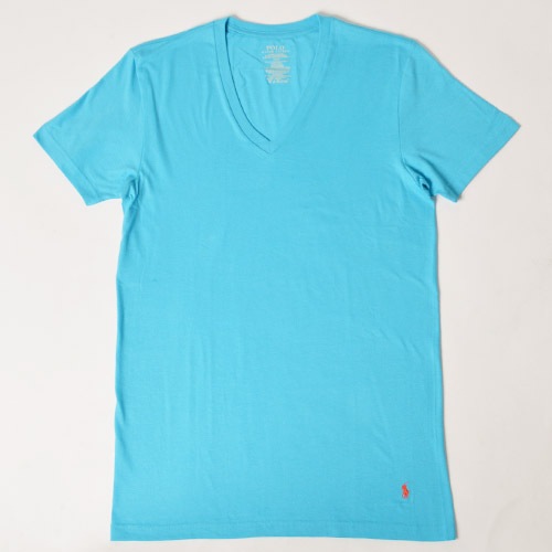 Ralph Lauren/Classic Cotton V-neck T-shirt�ʥ��ե������ V�ͥå�T����ġ˥����������֥롼 [n-9157]