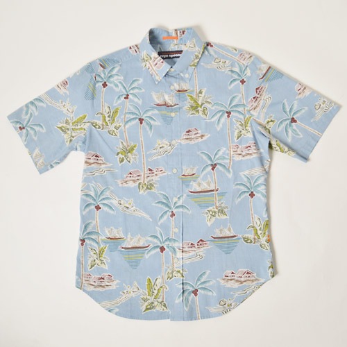 Reyn Spooner/B.D. Aloha Shirt/Polynesian Vintageʥ쥤󥹥סʡ ϥġ˥å֥롼 [n-9268]