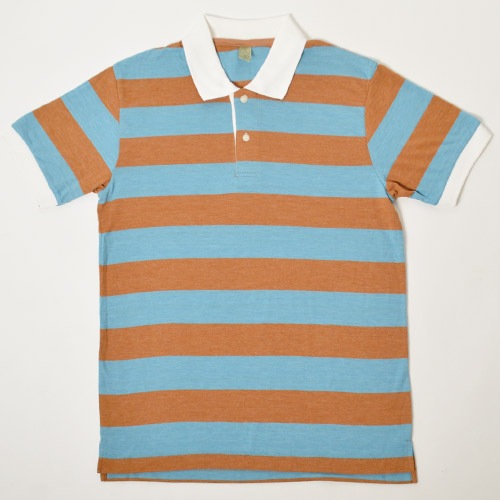 Alternative Apparel/S/S Border Polo Shirt�ʥ��륿�ͥ��ƥ��֥��ѥ�� �ܡ������ݥ�����ġ˥饤�ȥ֥롼�ߥ֥饦�� [n-9275]