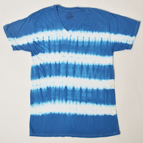 HanesUS/S/S Tie Dye Border V-Neck T-Shirtʥإ VͥåTġ˥֥롼ߥۥ磻 [n-9318]