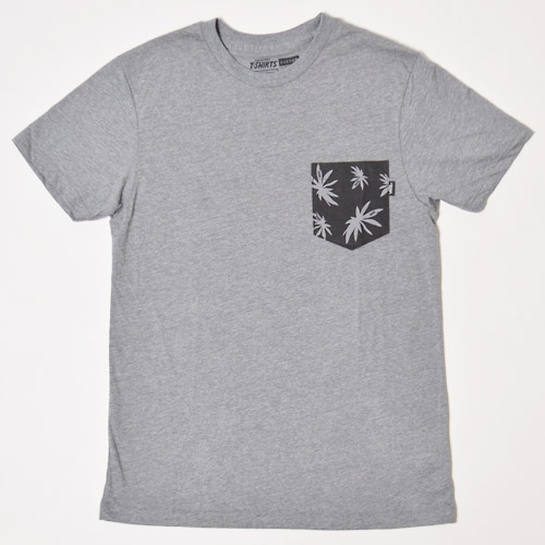 Vans/M Peace Leaf Pocket T-shirt�ʥХ� �ݥ��å�T����ġ˥��졼 [a-0125]