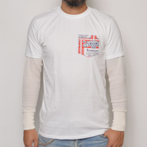 Budweiser��US/Vintage Fabric Pocket T-Shirts�ʥХɥ磻�����ߥ��� �ݥ��å�T����ġ˥�����B [a-0329]